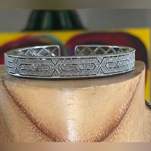 .925 Silver CZ Cuff